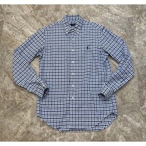Mens Size Small - Polo Ralph Lauren Blue Plaid Long Sleeve Button Up Dress Shirt